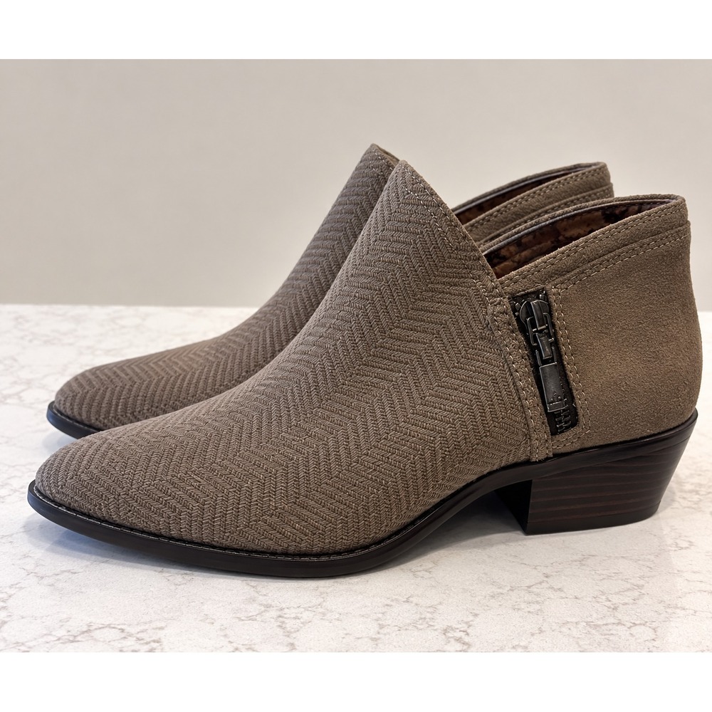LUCKY BRAND Size 7.5 M Shoes Booties Heeled Leather Zip Up Festival Western